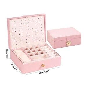 Princess Jewelry Box/Organizer Pink With Crystal Buckle